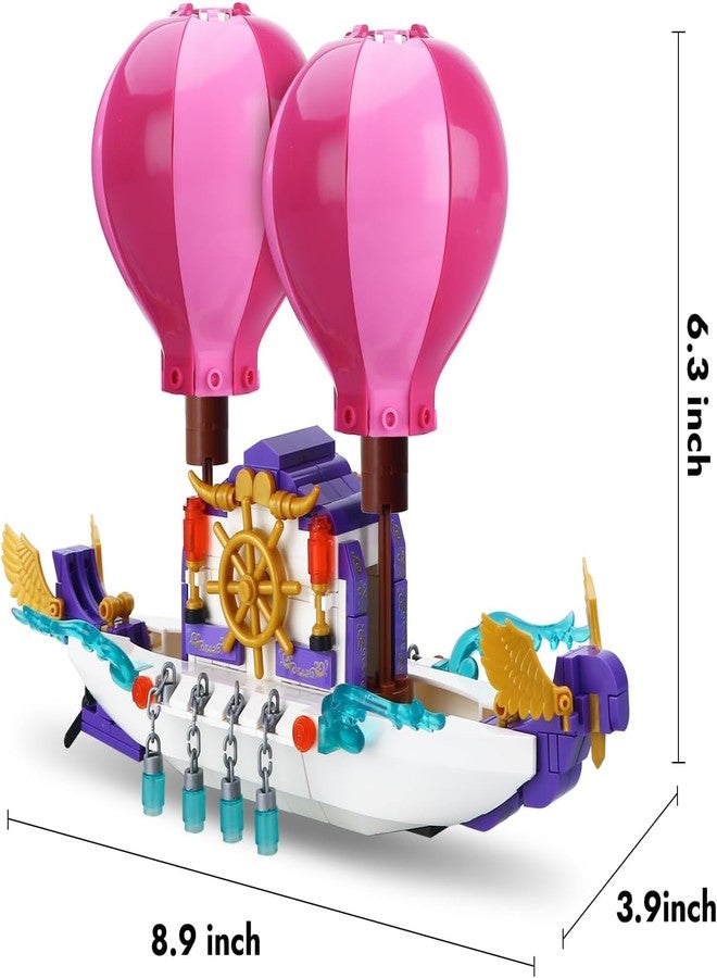 Spindoo Fairy Girls Magic Cruise Ship Building Set – 358 PCS Rapunzel Magic Boat Model | Princess Series Building Blocks | Transforming Hot Air Balloon Sailboat Toy | Gift for Girls Ages 6–12 - Image 4