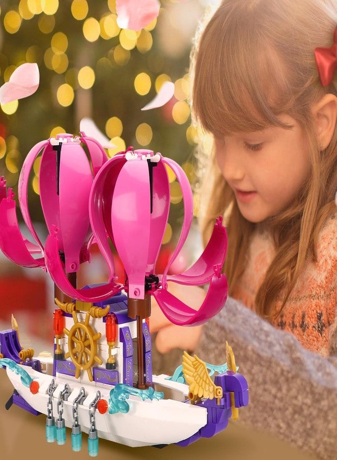 Spindoo Fairy Girls Magic Cruise Ship Building Set – 358 PCS Rapunzel Magic Boat Model | Princess Series Building Blocks | Transforming Hot Air Balloon Sailboat Toy | Gift for Girls Ages 6–12 - Image 3
