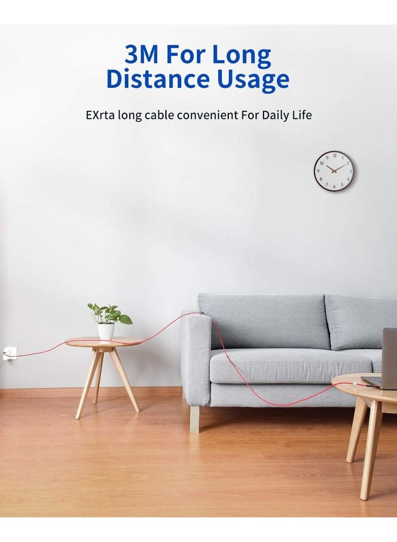 JSAUX USB C to USB C 100W Fast Charging Cable 2M Red - Image 4