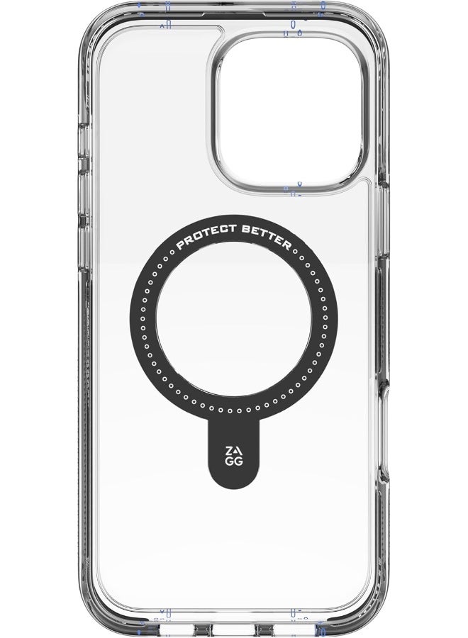 ZAGG Santa Cruz Snap Case with RingStand for iPhone 16 Pro Clear/Black - Image 2