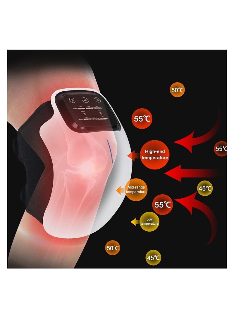 Knee Massager with Heat and Kneading for Pain Relie，Infrared Heated Vibration Physiotherapy for Arthritis Massager，Cramps and Joint Warmer Rechargeable LED Display - Image 3