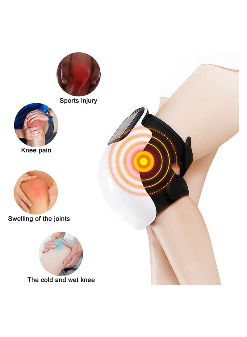 Knee Massager with Heat and Kneading for Pain Relie，Infrared Heated Vibration Physiotherapy for Arthritis Massager，Cramps and Joint Warmer Rechargeable LED Display - Image 4