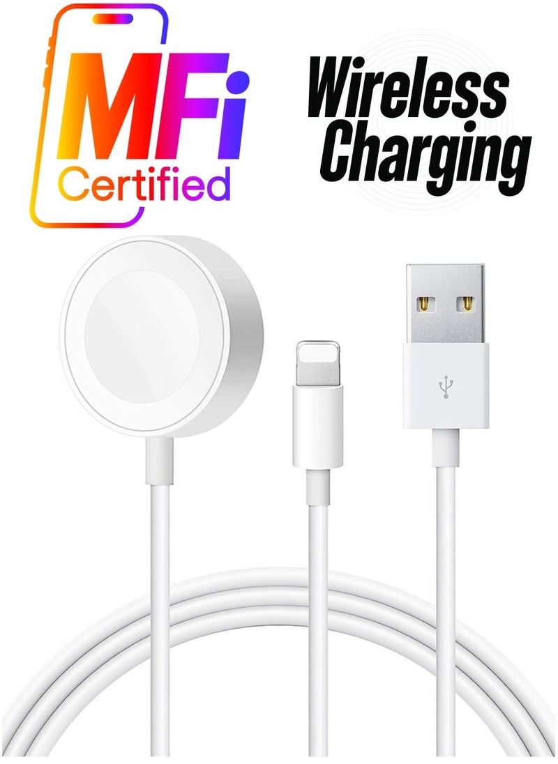Yesido [Apple Mfi Certified] For Apple Watch Charger Magnetic Charging Cable, 2 In 1 Iphone Watch Charger Cord 4.9 Ft For Apple Watch Series Se/7/6/5/4/3/2/1 Iphone 13/12/11 Pro Max/Xs Max - Image 1