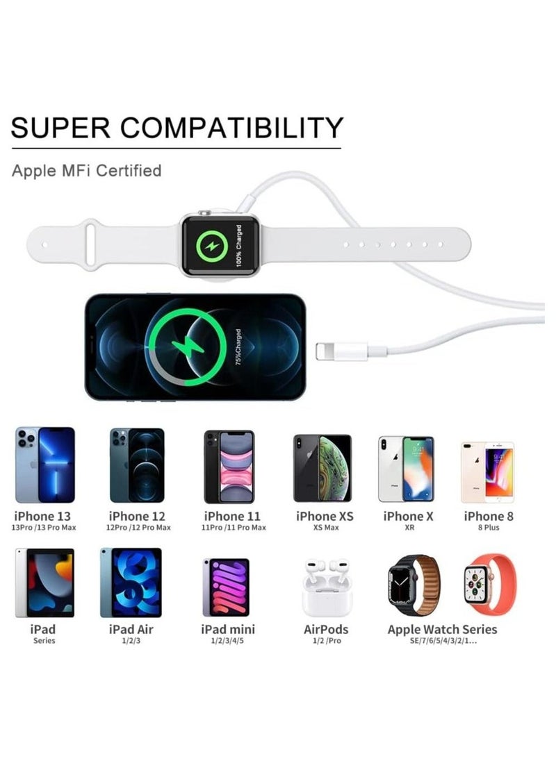 Yesido [Apple Mfi Certified] For Apple Watch Charger Magnetic Charging Cable, 2 In 1 Iphone Watch Charger Cord 4.9 Ft For Apple Watch Series Se/7/6/5/4/3/2/1 Iphone 13/12/11 Pro Max/Xs Max - Image 4
