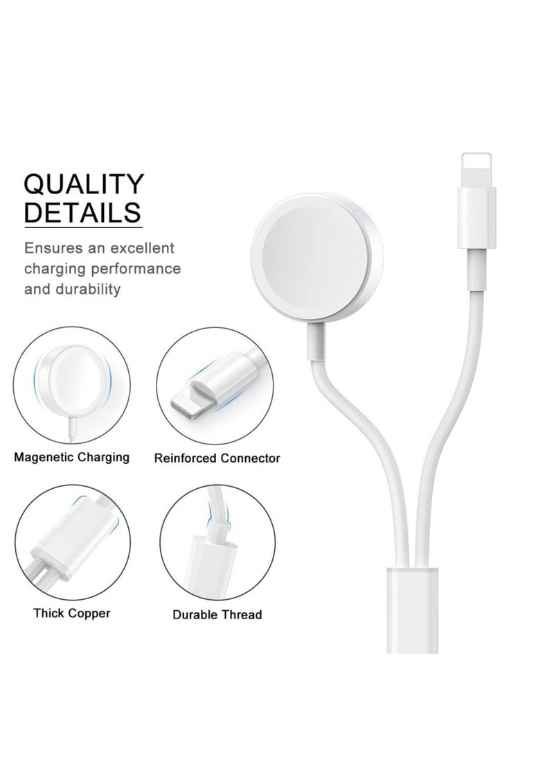 Yesido [Apple Mfi Certified] For Apple Watch Charger Magnetic Charging Cable, 2 In 1 Iphone Watch Charger Cord 4.9 Ft For Apple Watch Series Se/7/6/5/4/3/2/1 Iphone 13/12/11 Pro Max/Xs Max - Image 2