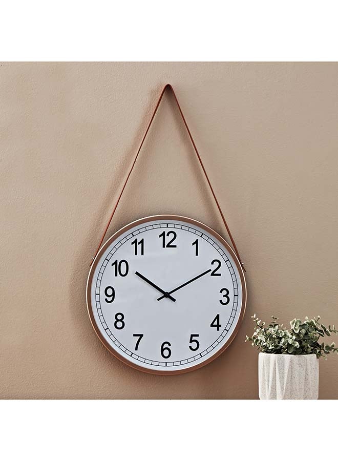 Home Box Saratoga Wall Clock with Leather Strap 38 x 4 x 38 cm  - Image 2