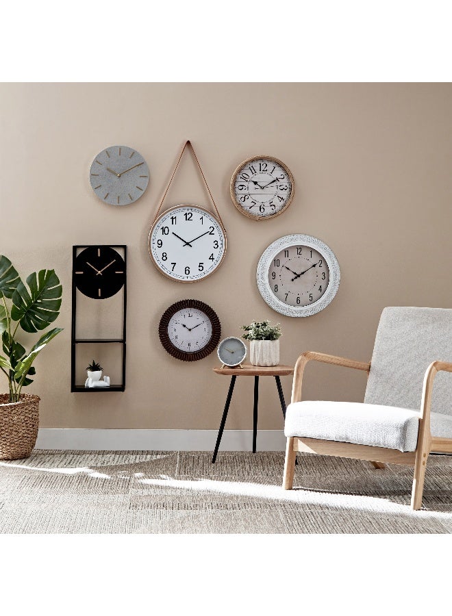 Home Box Saratoga Wall Clock with Leather Strap 38 x 4 x 38 cm  - Image 5