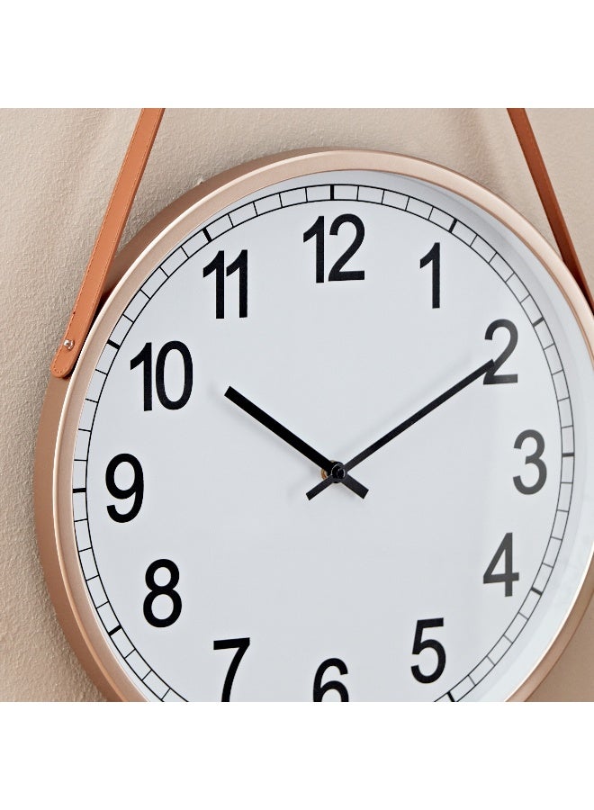 Home Box Saratoga Wall Clock with Leather Strap 38 x 4 x 38 cm - Image 3