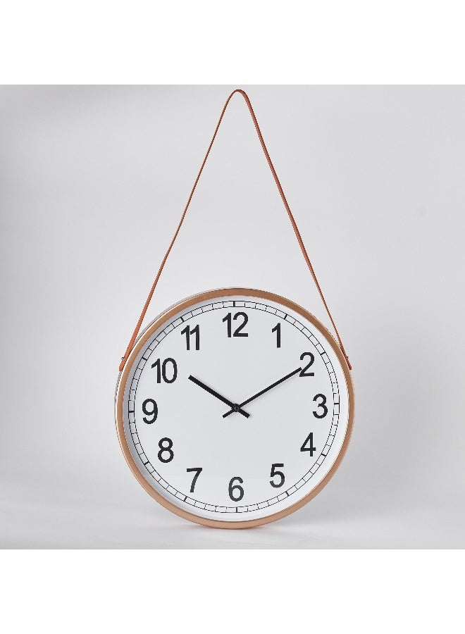 Home Box Saratoga Wall Clock with Leather Strap 38 x 4 x 38 cm - Image 5