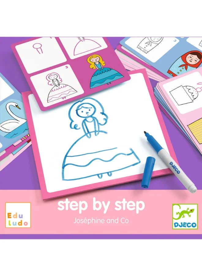 DJECO Step By Step Drawing - Josephine And Co