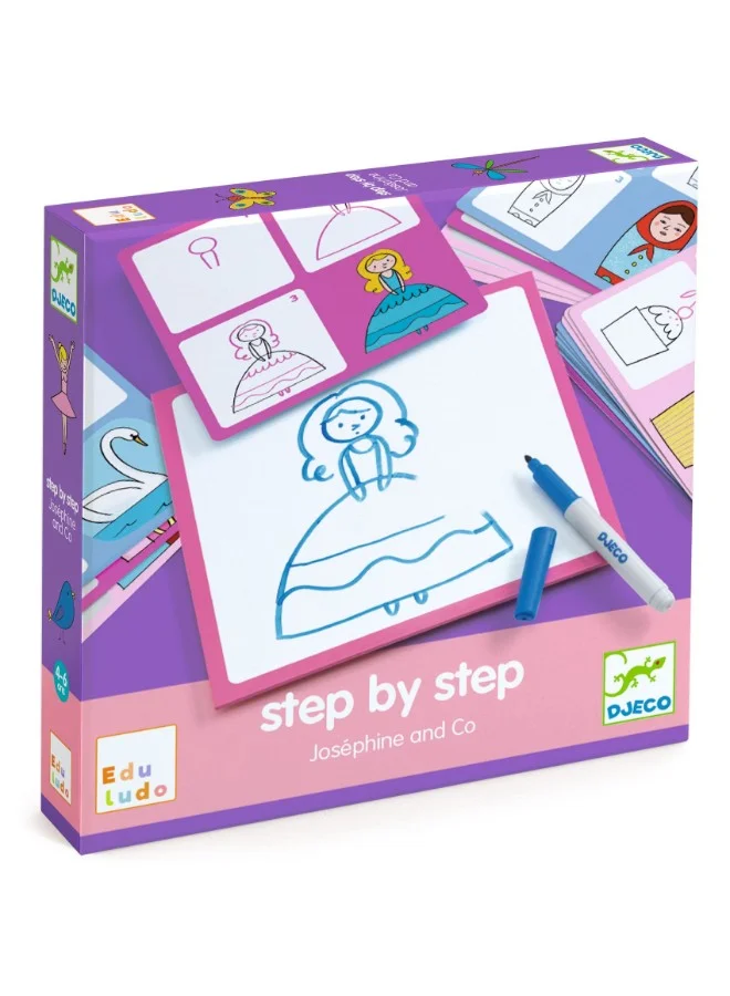 DJECO Step By Step Drawing - Josephine And Co