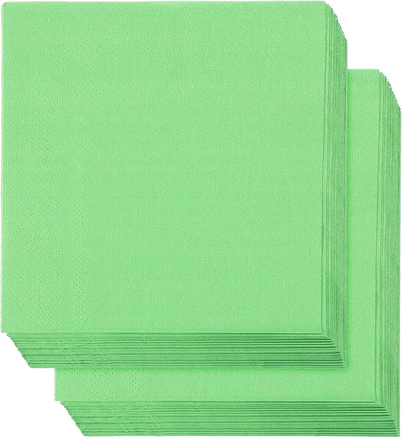 Green Party Napkins 60 Sheets 3 Packs 12.99x12.99 Inch Disposable Decorative Tissue Paper for Dinner Table Household Holiday Supplies - Image 1