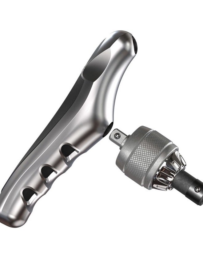 LaBear 3 Adjustable Handle Positions, Multi-Purpose Ratcheting Screwdriver, Ergonomic Grip Handle, Mini Ratchet - Image 1