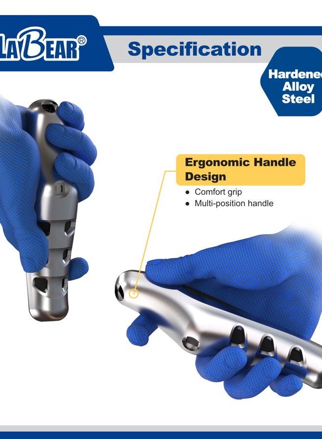 LaBear 3 Adjustable Handle Positions, Multi-Purpose Ratcheting Screwdriver, Ergonomic Grip Handle, Mini Ratchet - Image 3