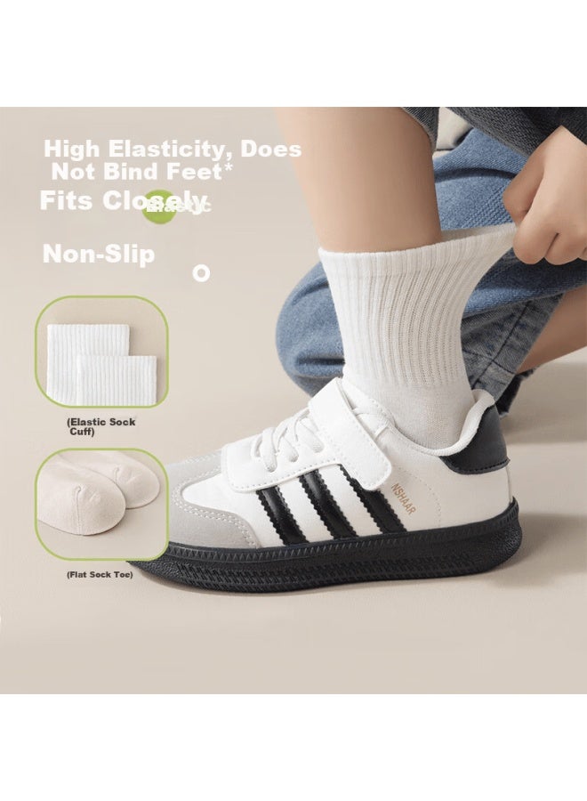 LANG SHA Langsha Children's Socks Boys Four Seasons School Style Mid-calf Cotton Socks Comfortable Breathable Student Socks For Older Kids - Image 2