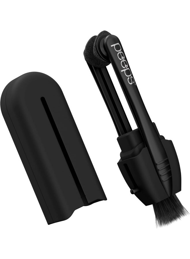 Peeps Eyeglass Cleaner - Lens Cleaner for Eyeglasses, Sunglasses, Eyewear - Soft Touch Black - Image 1