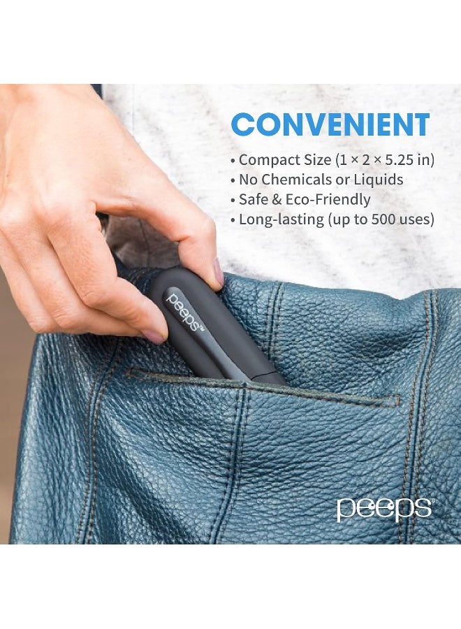 Peeps Eyeglass Cleaner - Lens Cleaner for Eyeglasses, Sunglasses, Eyewear - Soft Touch Black - Image 5