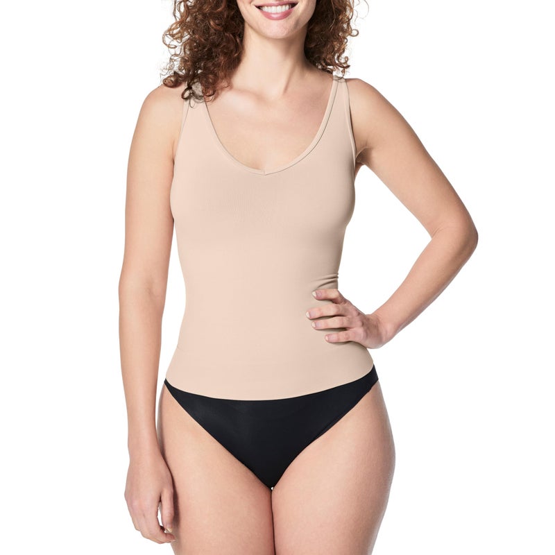 SPANXsculpt Power Series Tank - Tank Top Shapewear for Women - V Neck - Soft, Seamless Tank Top - Soft Nude - Large - Image 1