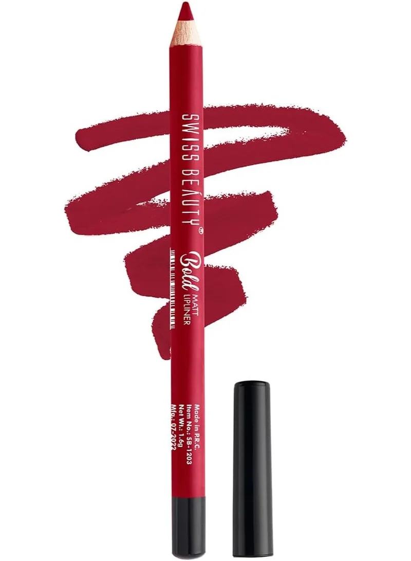 سويس بيوتي Swiss Beauty Bold Matt Lip Liner | Long-lasting |Matte Finish | Non-drying | Shade-07, 1.6gm