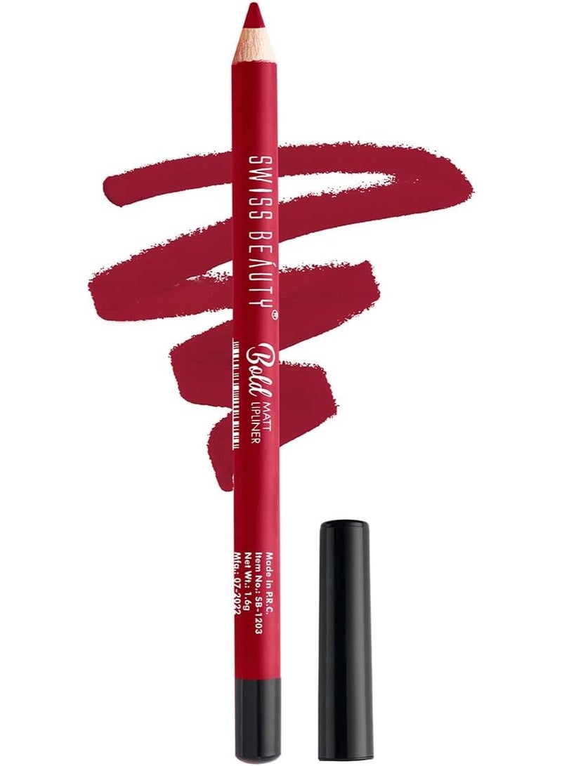 Swiss Beauty Bold Matt Lip Liner | Long-lasting |Matte Finish | Non-drying | Shade-07, 1.6gm - Image 1