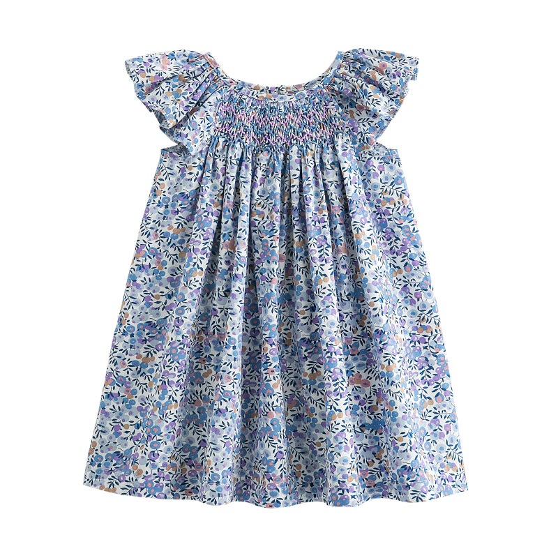 Simplee kids Baby Girls Summer Casual Dresses Toddler Floral Print Sundress Princess Dress for 2T - Image 1