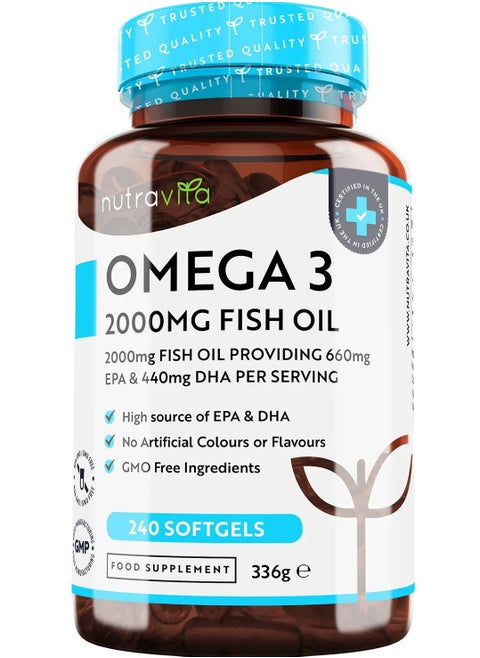 Omega 3 2000mg Fish Oil 240 Softgels