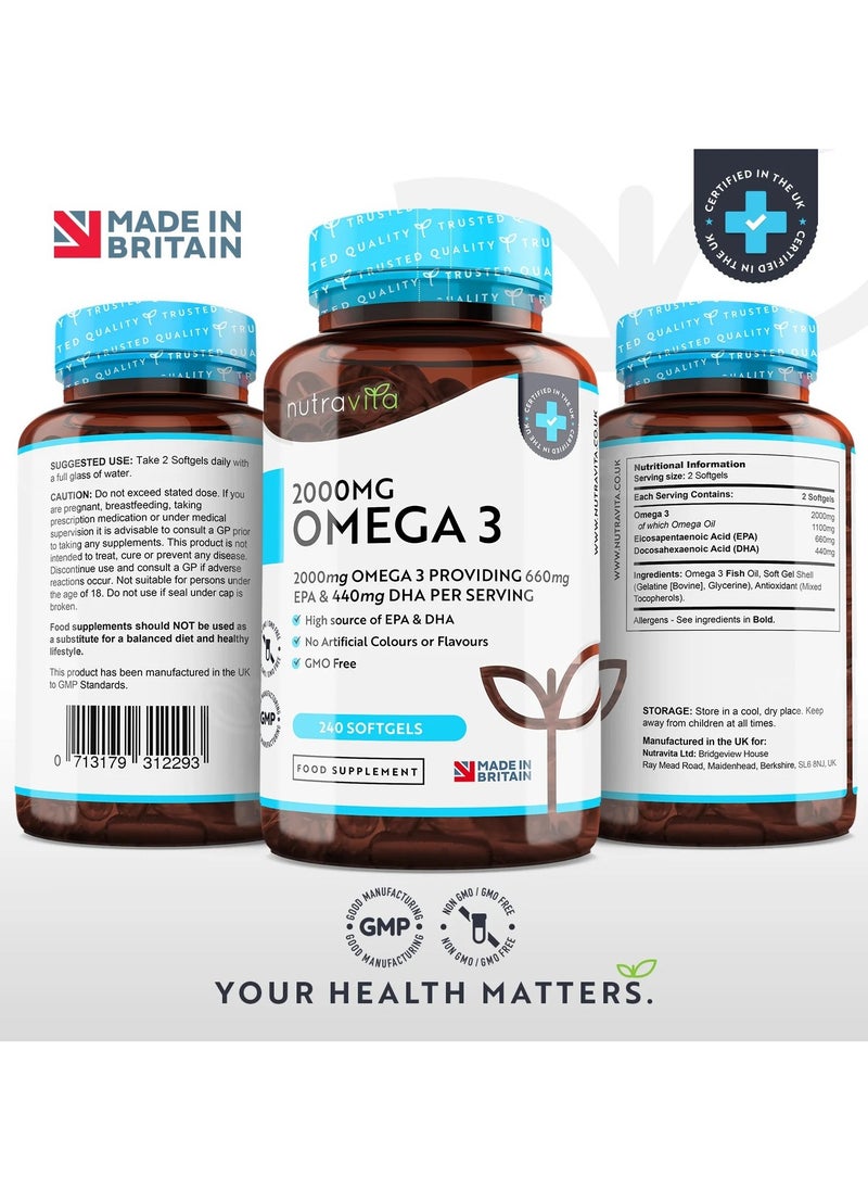 Omega 3 2000mg Fish Oil 240 Softgels