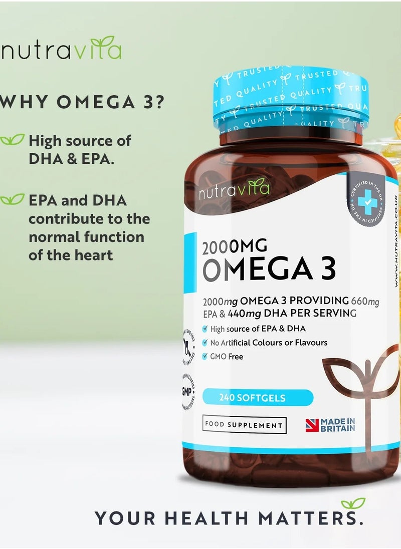 Omega 3 2000mg Fish Oil 240 Softgels