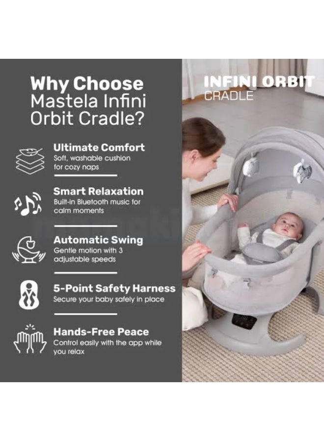 Mastela InfiniOrbit Smart Electric Baby Cradle & Swing - Image 4