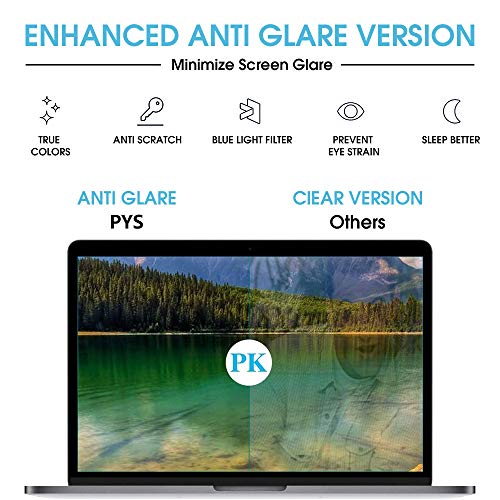 PYS Screen Protector for MacBook Pro 13 Inch (2016-2022, M1/M2) / MacBook Air 13 Inch (2018-2020, M1), Anti Blue Light and Anti-Glare, Anti-Fingerprint, Easy to Install, Relieve Eye Strain - Image 4