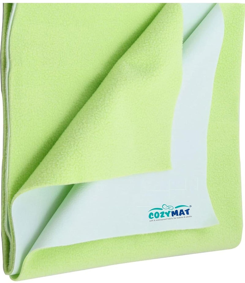 Newnik Premium Quick Water Resistant Dry SheetWaterproof Baby Bed Protector Sheet Mattress Protect Size 200cm X 260cm Lemon Green Double Bed - Image 1