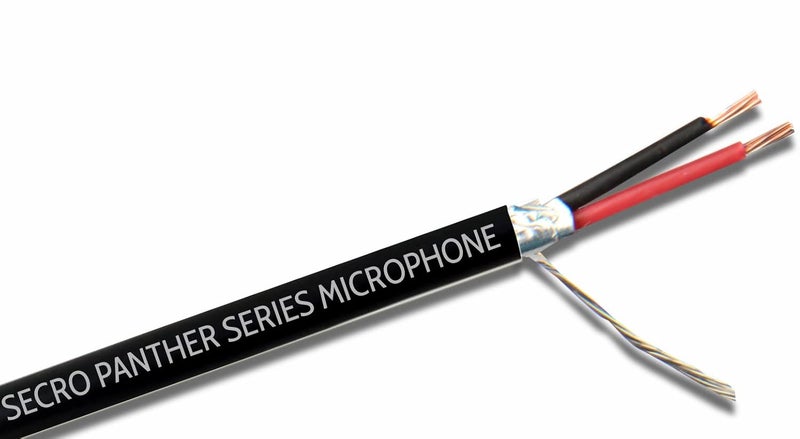 SeCro ® سلسلة بانثر - كابل ميكروفون ستيريو TRS ذكر إلى أنثى XLR مطلي بالذهب 6.35 مم (1/4 بوصة) للمضخم، مكبرات الصوت - أسود (15 متر) - Image 4