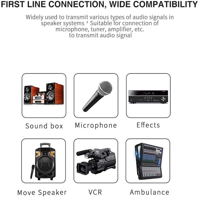 SeCro ® سلسلة بانثر - كابل ميكروفون ستيريو TRS ذكر إلى أنثى XLR مطلي بالذهب 6.35 مم (1/4 بوصة) للمضخم، مكبرات الصوت - أسود (15 متر) - Image 5