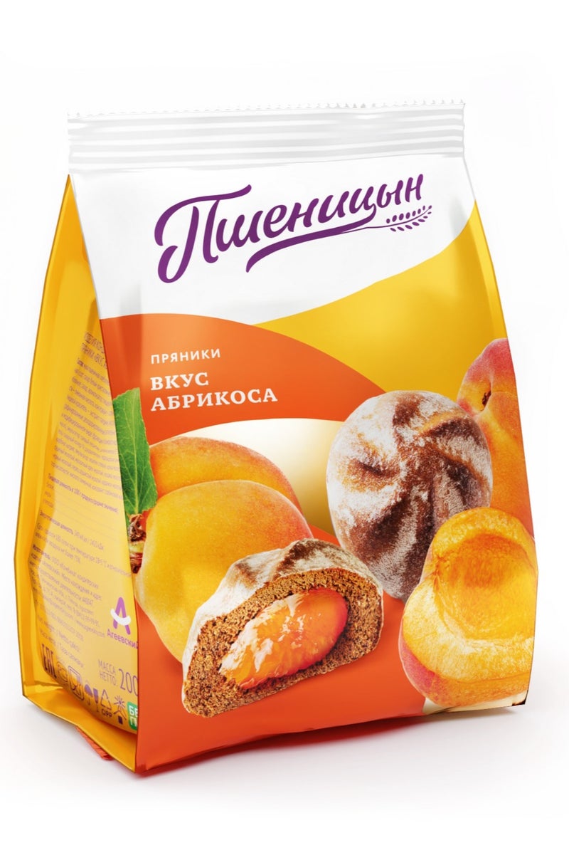 Pshenitsyn Gingerbread Cookies Apricot(Ageevskiy) 200 gm(Pack of 13 ) - Image 2
