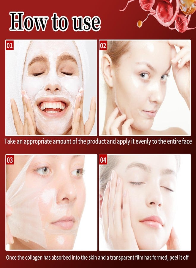 YAFUSIPE Collagen Night Wrapping Mask Hydrating Peel Off Face Mask for Women Tightening Lifting Facial Mask Skincare Anti Aging Collagen Masks for Wrinkles Fine Line Glowing 2.71oz - Image 5