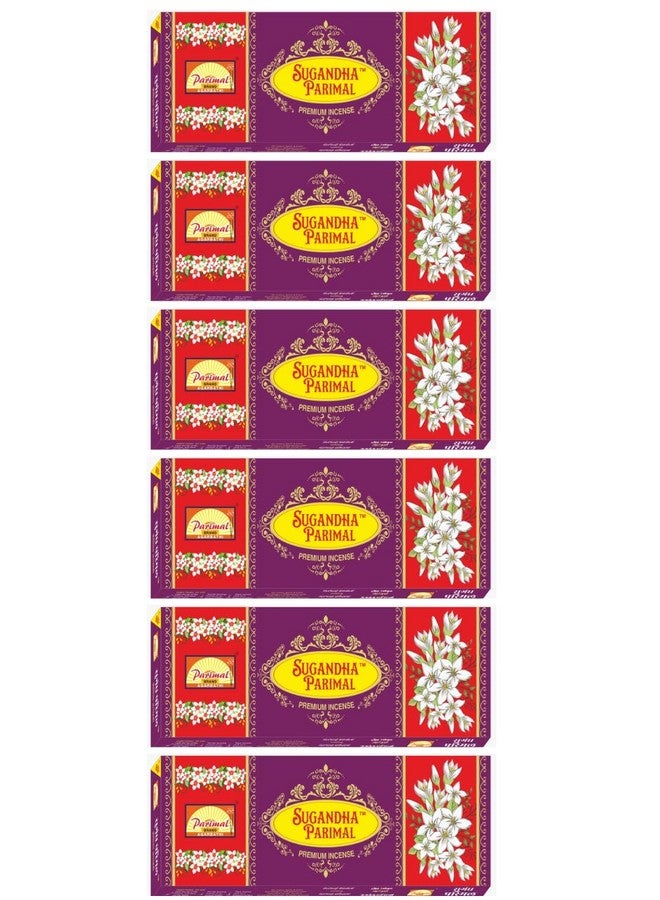 Parimal Sugandha Aromatic Incense Sticks (180-200 Sticks) (360 gm) | Agarbatti with Indian Rose & Jasmine |(Each 60 gm)| Aromatic, Long‑Lasting Agarbatti for Meditation & Pooja | Pack of 6 - Image 1