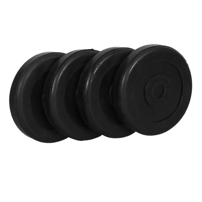 4 Pcs Rubber Lift Pads for Auto Hoists Black Round Protects Paint Reduces Vibration - Image 2