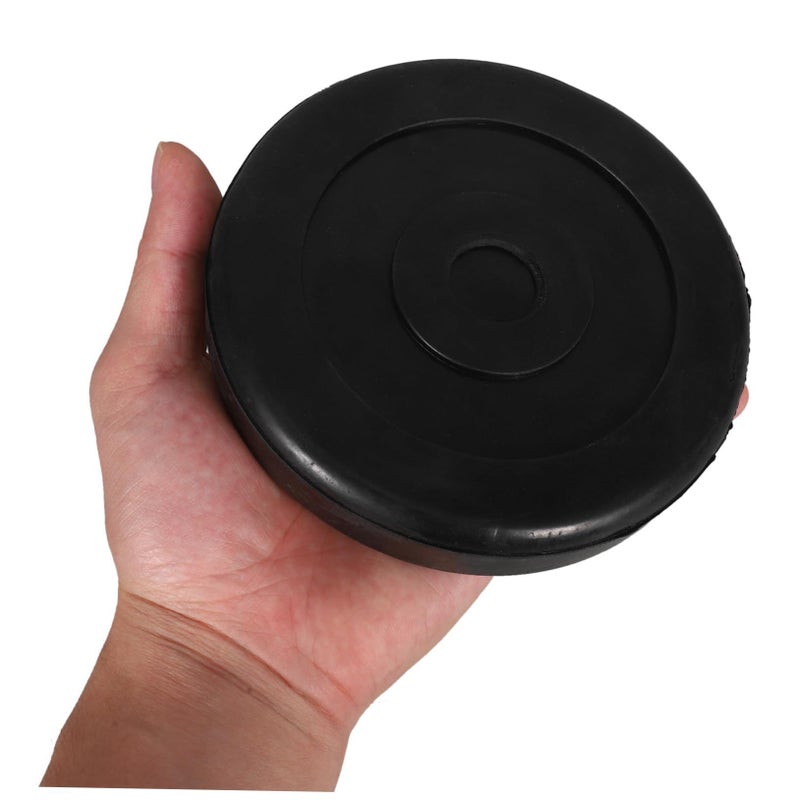 4 Pcs Rubber Lift Pads for Auto Hoists Black Round Protects Paint Reduces Vibration - Image 5