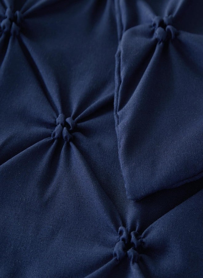 Vaulia Lightweight Microfiber Decorative Pillow Shams, Pinch Pleat Design Standard Size 20"x 26", Navy Blue 2 Pack - Image 5