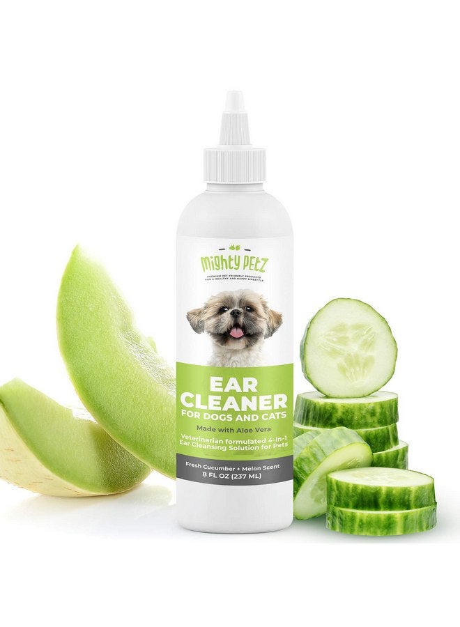 مايتي بيتز منظف أذن الكلاب من Mighty Petz - غسول أذن للحيوانات الأليفة لعلاج الحكة والعدوى والخميرة والشمع. محلول تنظيف الأذن المتطور واللطيف. قطرات أذن للكلاب والقطط - 8 أونصة - Image 1