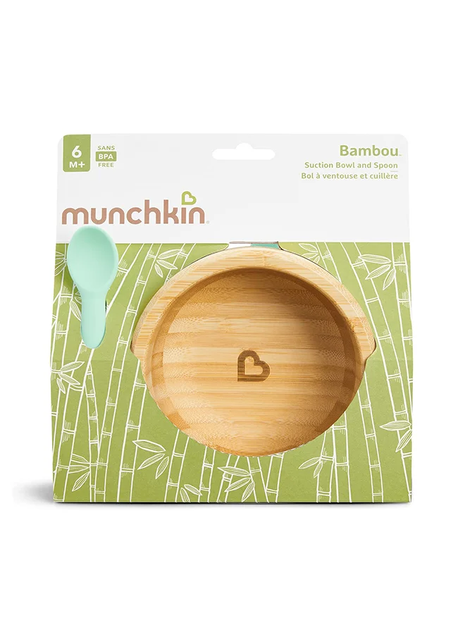 Munchkin Bambou Bowl Plus Spoon Set, 6 Months And Above