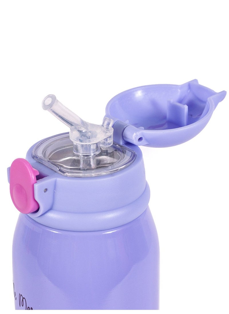 Milk & Moo MILK&MOO Steel Kids Water Bottle with Bag Mermaid, Leakproof, BPA Free, Eco Friendly, Fun and Colorful Design, for School - Travel - Outdoor Adventures, 550 ml - 18.5 oz  - Image 5