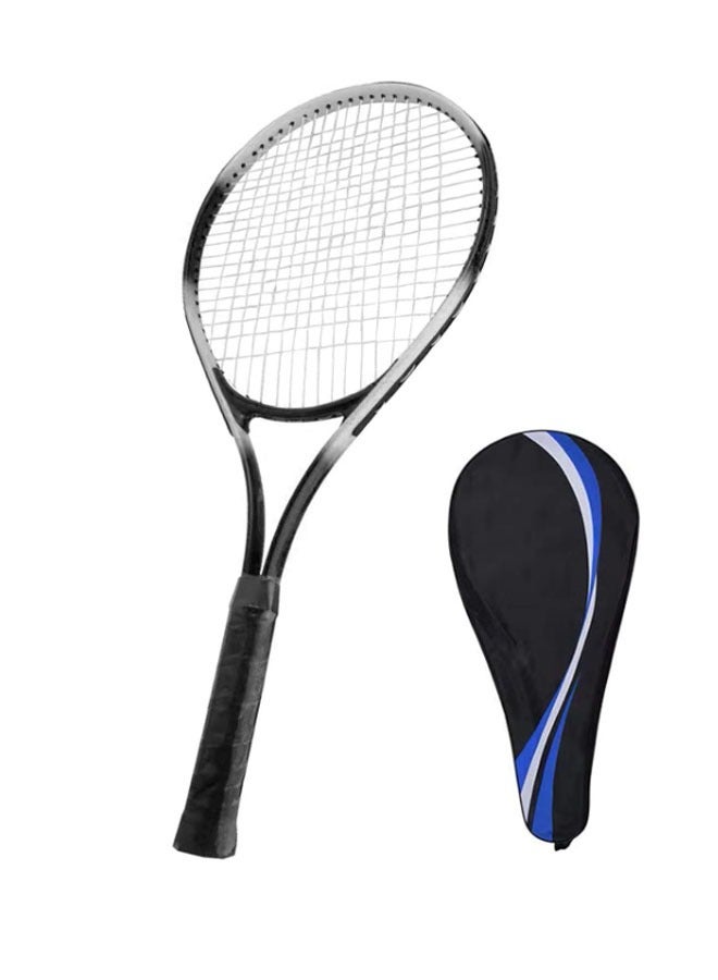 ZCM-HAPPY Single Tennis Racket Beginner Competition Training Set with Carry Bag for Adults Student Women Men Black - Image 1
