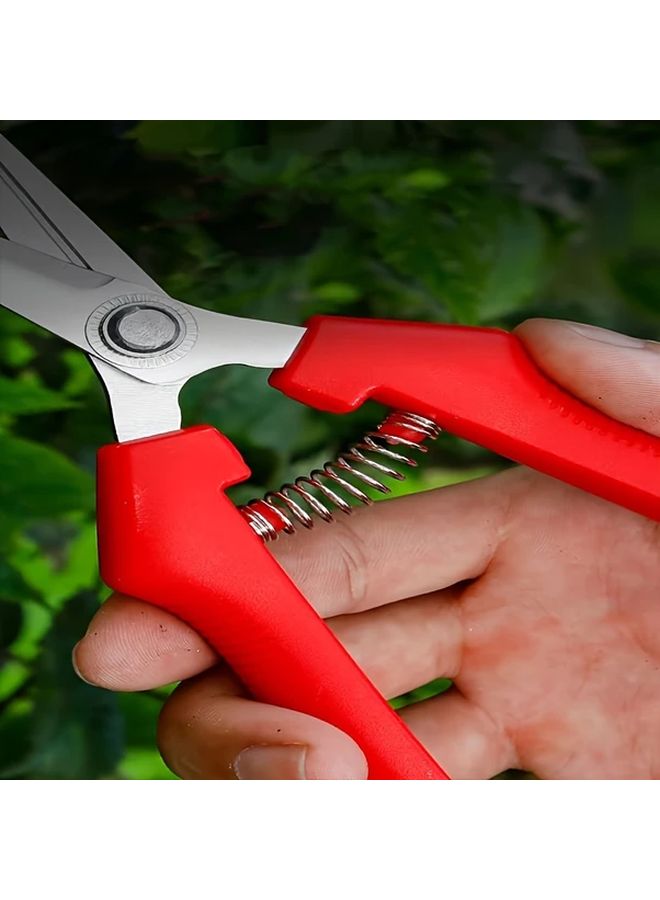 Blue Ergonomic Garden Scissors Stainless Steel Ideal for Pruning Potted Plants - Image 5