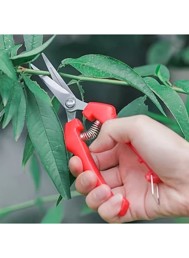 Blue Ergonomic Garden Scissors Stainless Steel Ideal for Pruning Potted Plants - Image 2