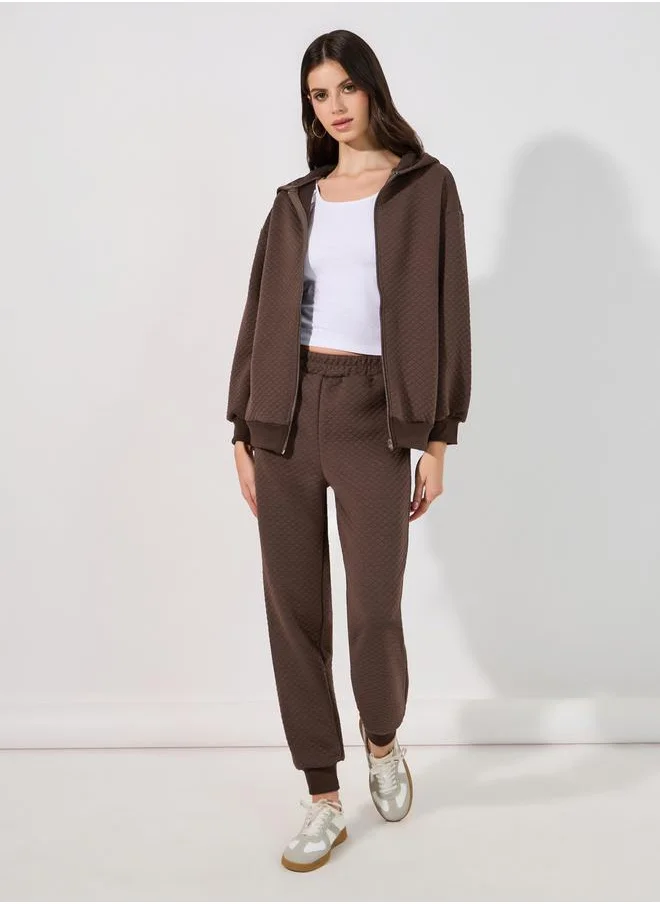 Styli Quilted Knit Hooded Jacket & Jogger Co-Ords