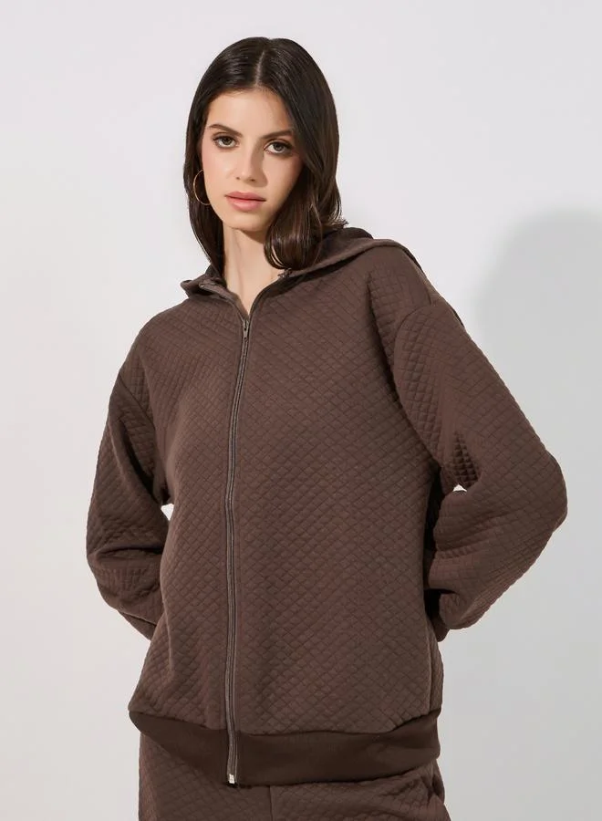 Styli Quilted Knit Hooded Jacket & Jogger Co-Ords
