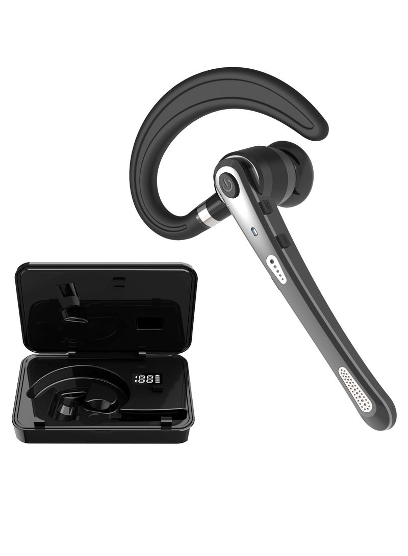 ASIV Bluetooth Headset Wireless, Wireless Headset With Microphone, With charging box charging, Single Ear Bluetooth 5.3 Headset With Noise Cancelling For iPhone/Android, Bluetooth Headphones Perfect For Business, Office, Running, And Driving - Image 1