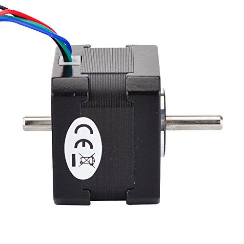 STEPPERONLINE Dual Shaft Nema 17 Stepper Motor 1.8deg 26ncm/37oz.in 12v 0.4a 42x42x34mm 4-Wire - Image 3