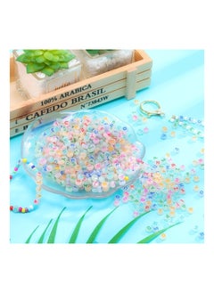 KASTWAVE 100 PCS Luminous Alphabet Letter Beads, KASTWAVE Acrylic Heart Beads Flat Beads Glow in the Dark Number Beads Colorful DIY Star Print for Bracelets Necklace Jewelry Making Supplies (Random English)  - Image 3